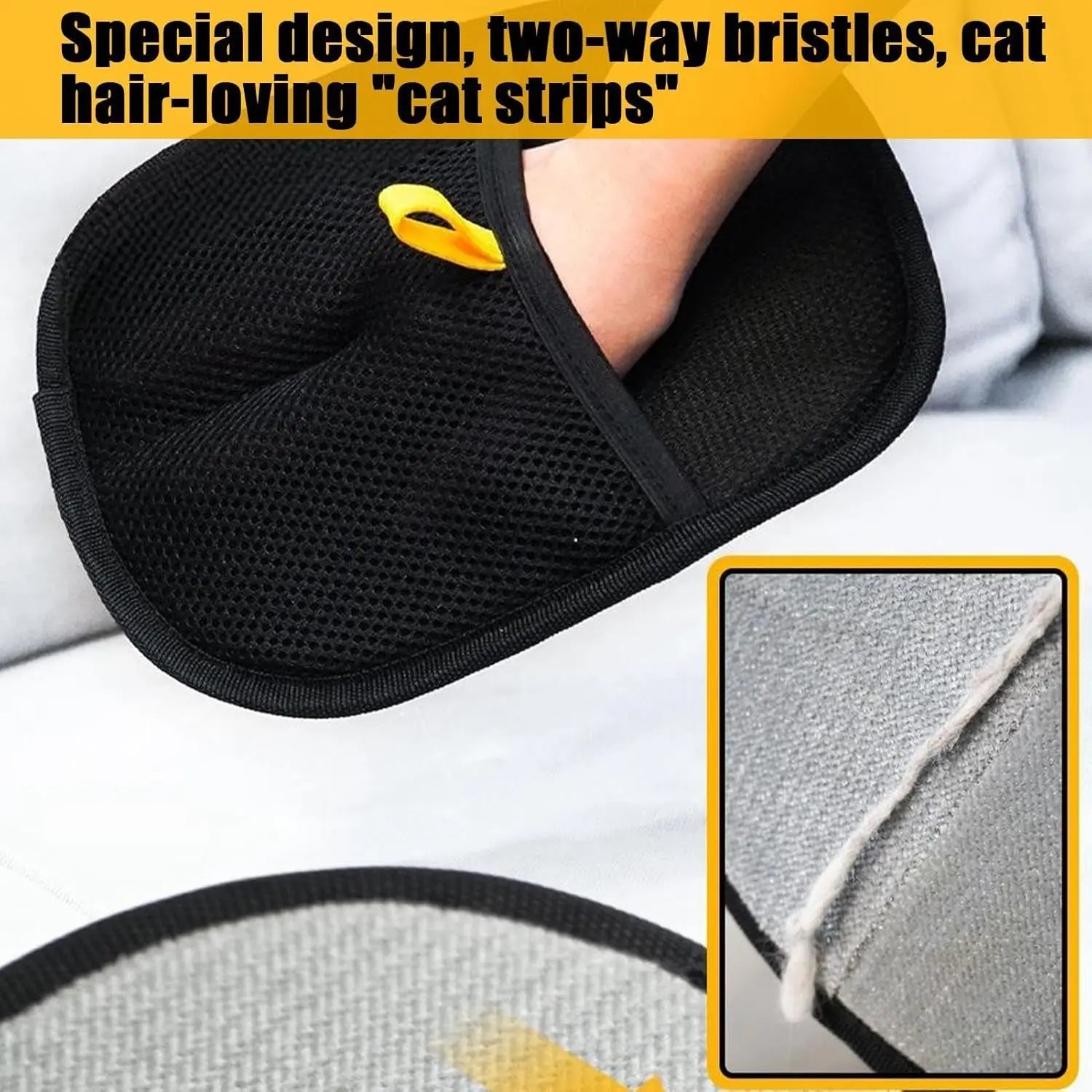 Pet Hair Removal & Grooming Glove – Double-Sided Deshedding Mitt for Dogs & Cats